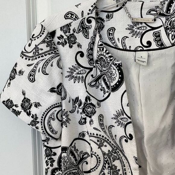 White Black House Market Paisley Floral‎ Design Suit - Picture 3 of 10